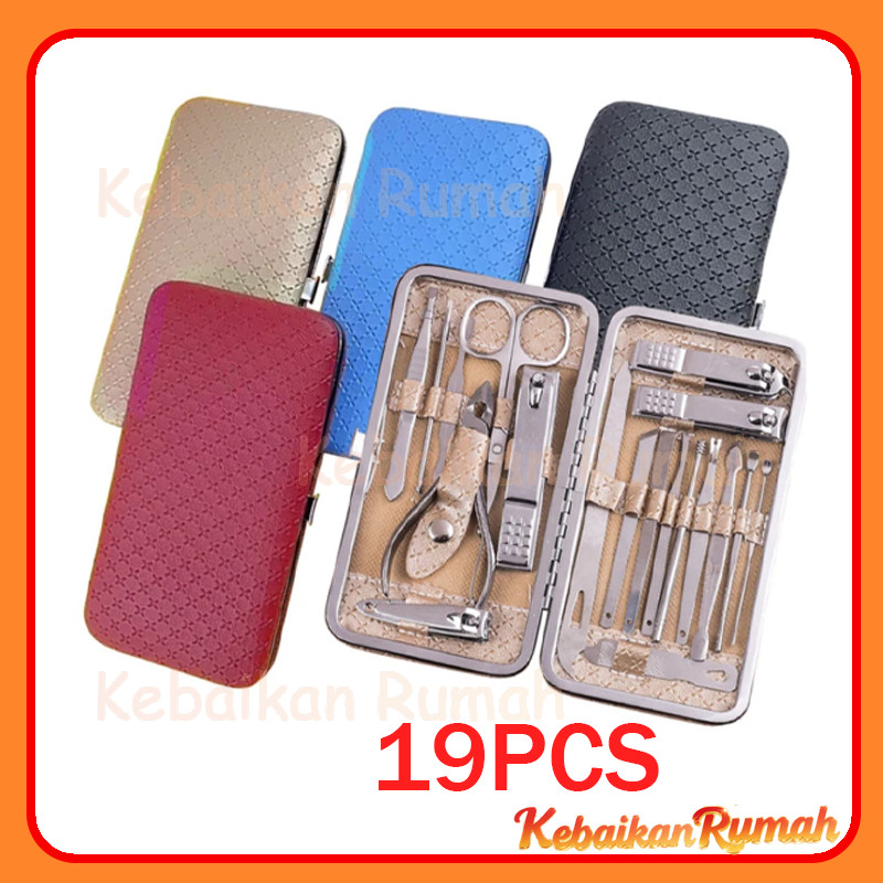 KR Gunting Kuku Set 19 in 1 Manicure Set 19 in 1 Perawatan Kuku