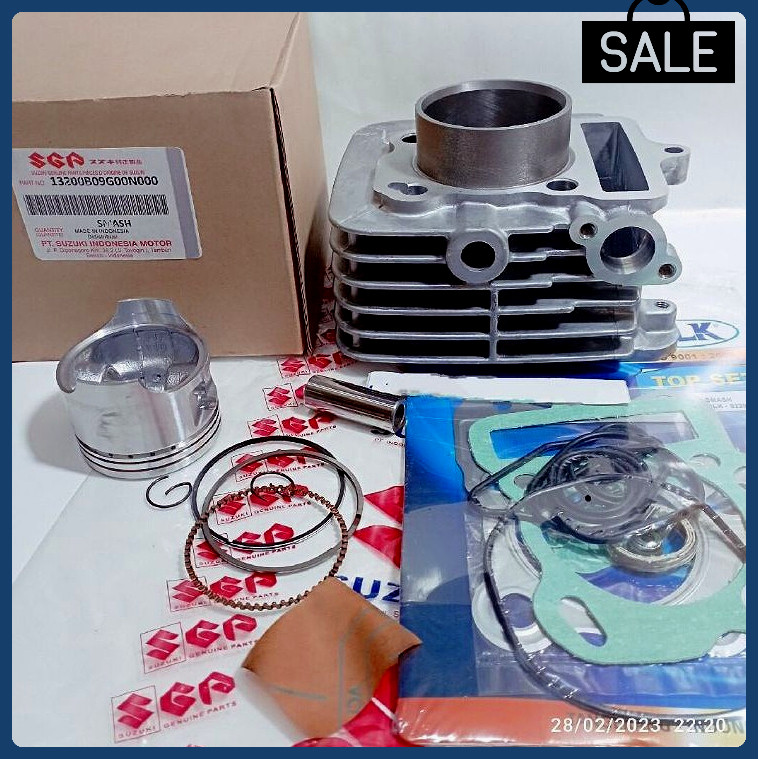 PROMO PAKET BLOCK SEHER LENGKAP SUZUKI SMASH 110 - CYLINDER BLOCK SMASH 110