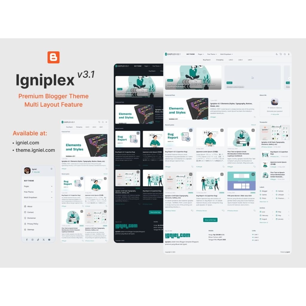 Igniplex Template Blogger / Blogspot Theme (OFFICIAL)