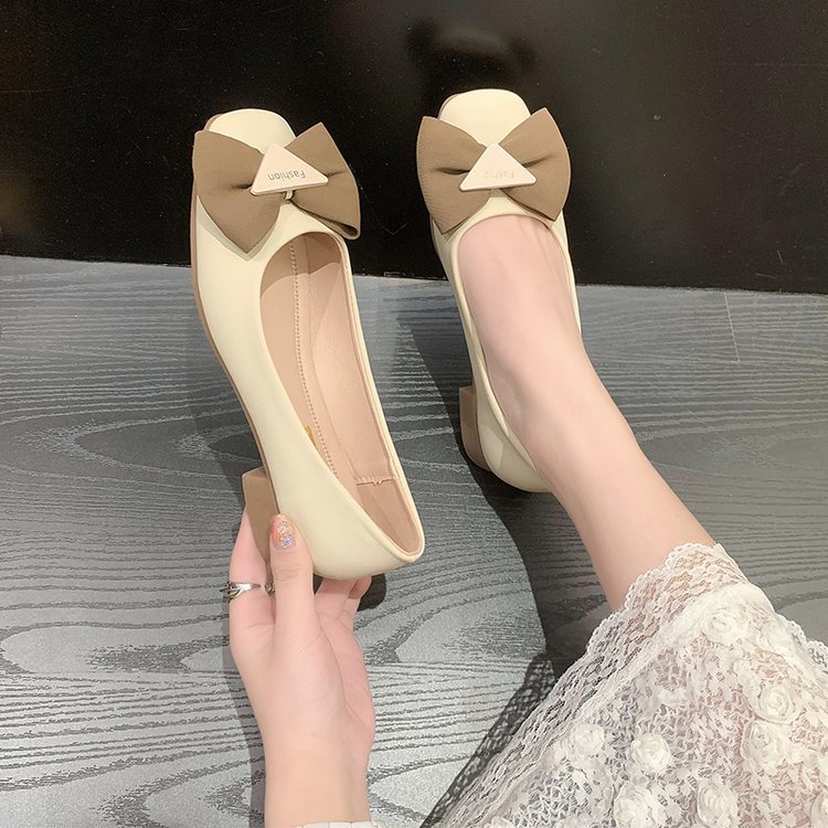 Emita Bloom sepatu flat shoes korean style wanita hak 3cm kekinian lucu aesthetic flat shoes hak tah