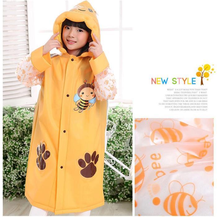 6h72x5cjbk Mantel Mantol Jas Hujan Anak TK SD Remaja Model Raincoat Terusan Motif Karakter Lucu - Or