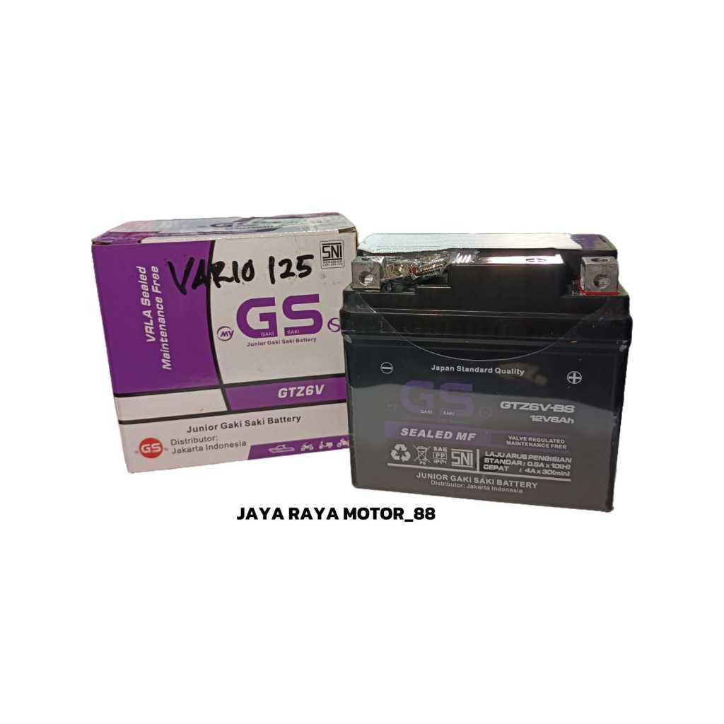 AKI GS GTZ6V VARIO 125 / GENIO / BEAT INJEKSI DENGAN IDLING STOP / PCX 150 / CB 150