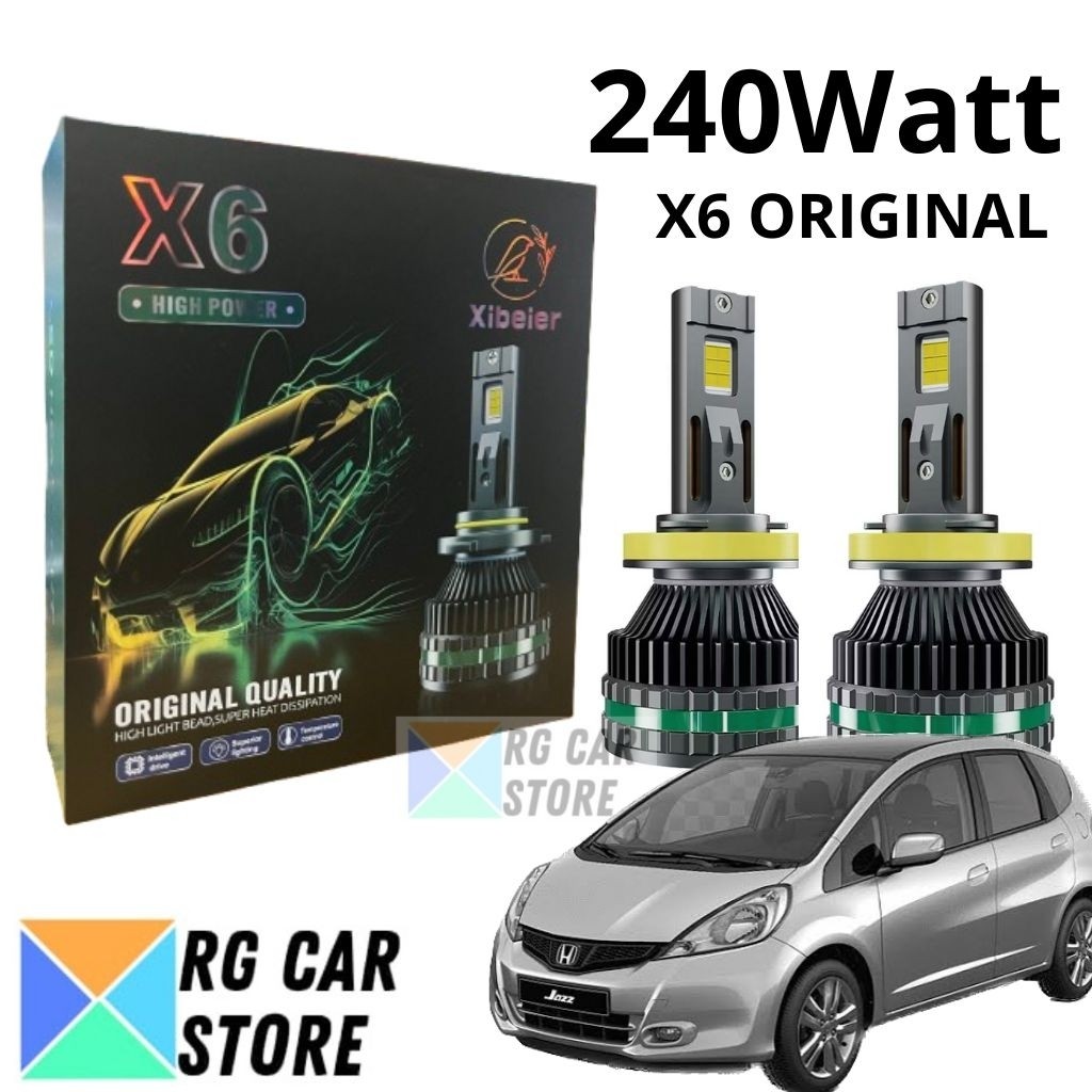 LED Lampu Utama Jazz GE8 240 Watt Autolume X6 Original PnP Honda Jazz GE8