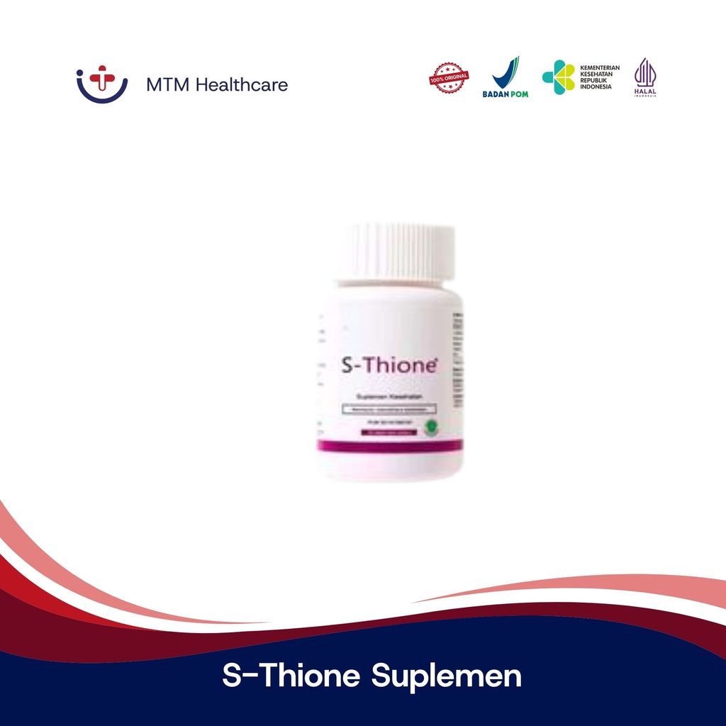 S-Thione Suplemen Kesehatan Kecantikan Botol Isi 30 Tablet