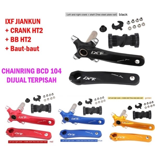 IXF Crankset Plus BB HT2 Crank Set Hollowtech BCD 104 not Shimano