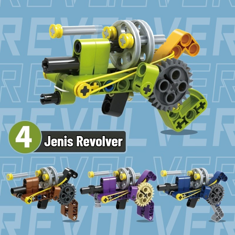 Ready BabyToys Pistol Revolver Senapan Plastik Mainan Peluncur Blok Mainan Anak Rakit Senjata Mainan