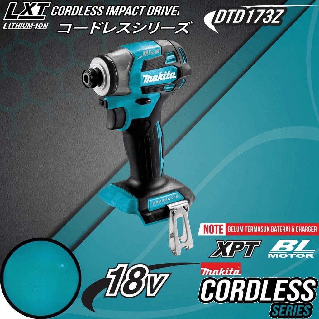 Makita Mesin Bor Obeng Baterai Makita DTD173 Z Cordless Impact Driver DTD173Z  DTD 173 18V Unit Only