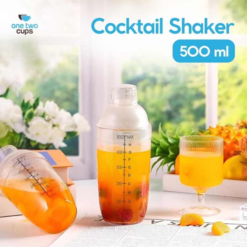 shaker minuman plastik / Pengocok Minuman Cocktail / Bartender Shaker