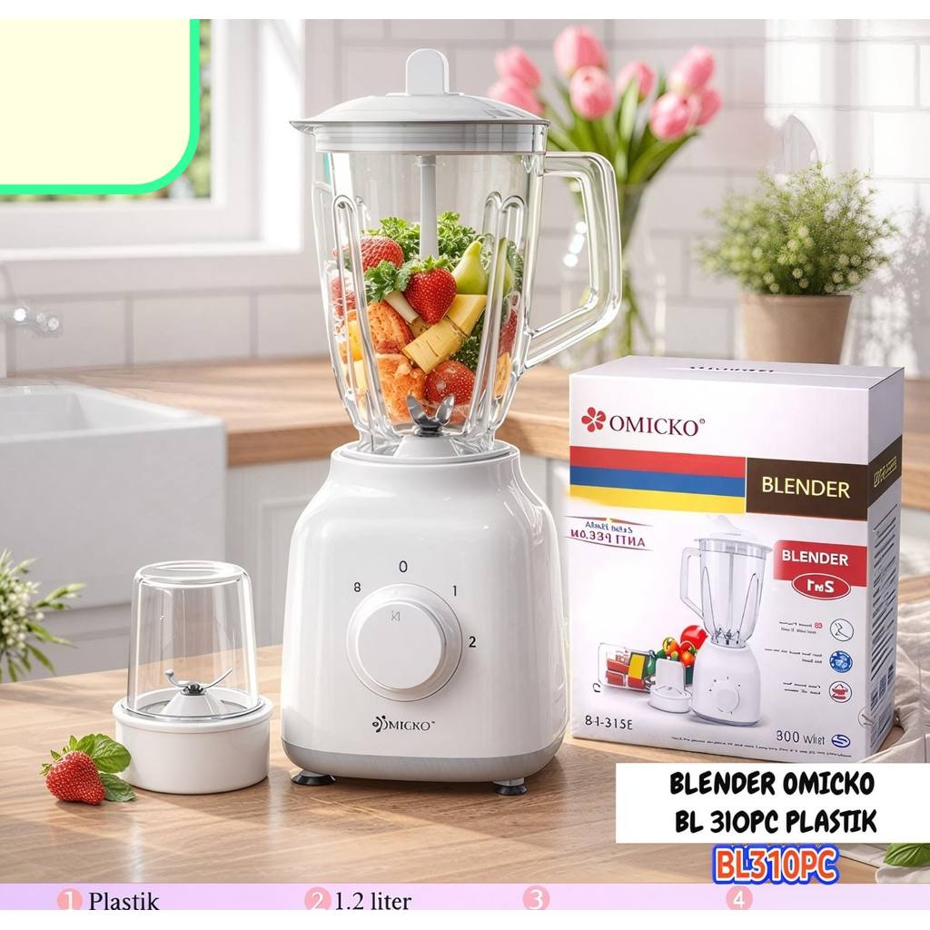 (ADA HARGA GROSIR) BLENDER OMICKO 2IN1/ BLENDER PLASTIK BL 310PC