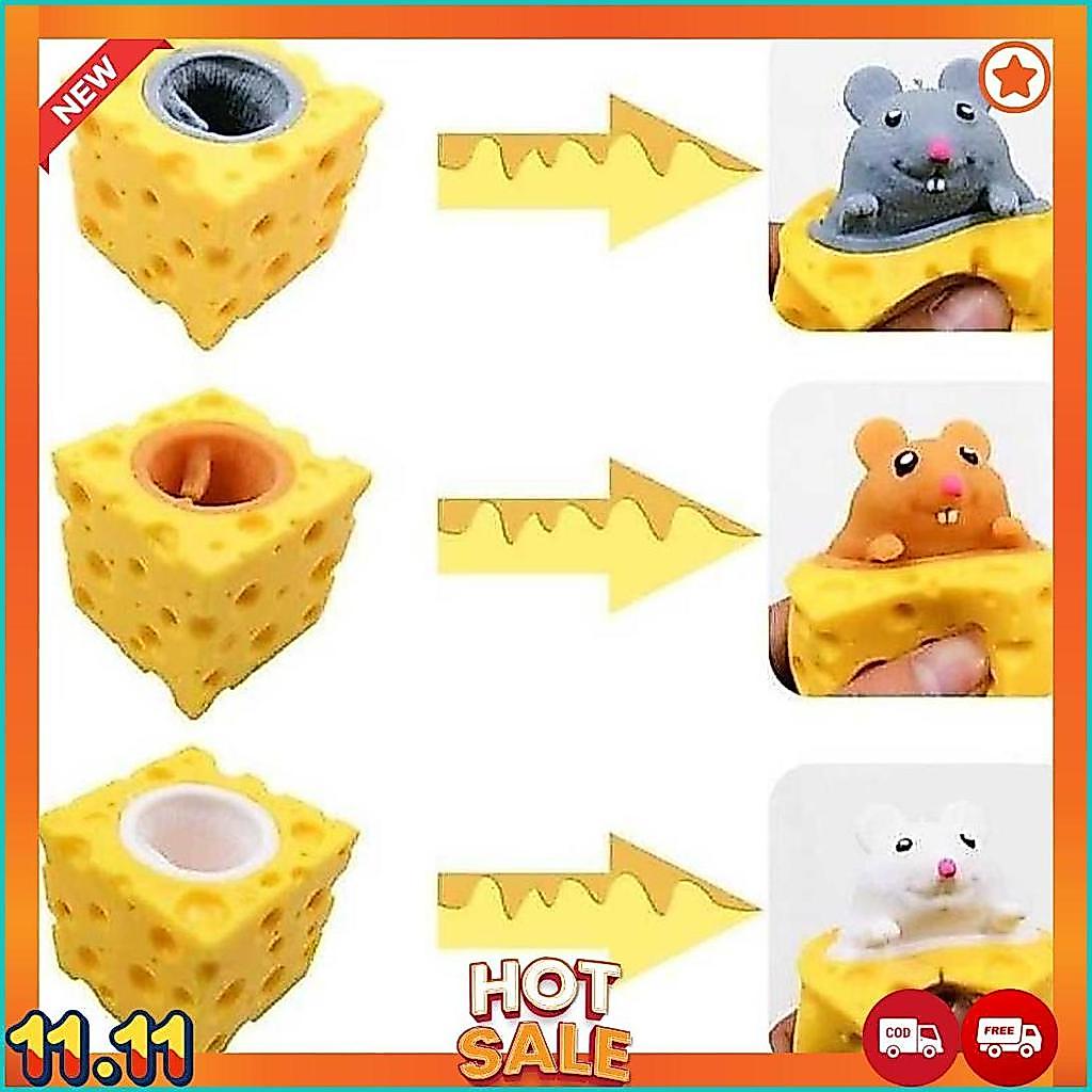 MAINAN KARET SILIKON KEJU TIKUS / MAINAN TIKUS KEJU KARET SILIKON discoveryseller