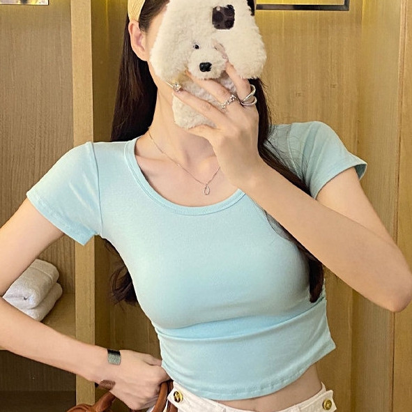 Lucky kaos polos wanita./baju polos wanita/kaos lengan pendek/kaos polos kaos cewek polos/baju polos