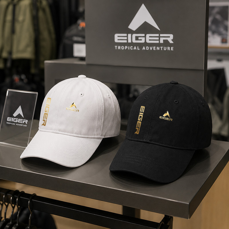 Topi Baseball Eiger Logo Emas Original | Topi Santai Outdoor Unisex Bisa Diatur Kualitas Premium