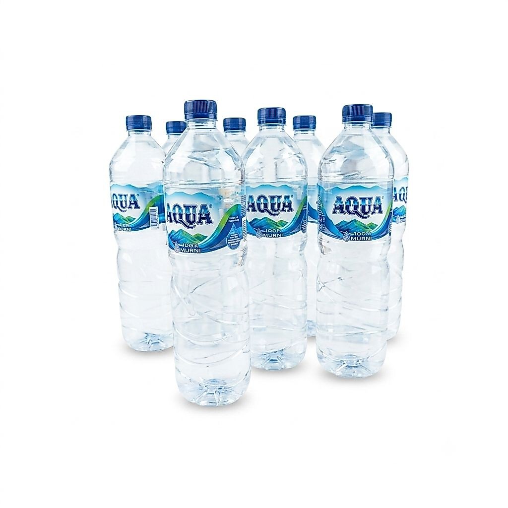 Botol  Bekas Aqua 1500 ml Bersih Pemakaian