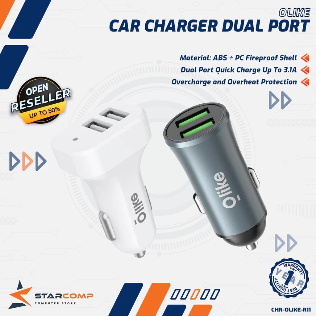 OLIKE CAR CHARGER MOBIL DUAL USB 3.1A R11s / R11