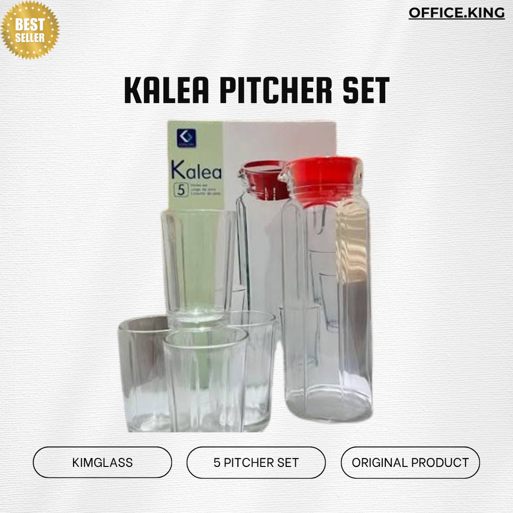 KIMGLASS Kalea 5 Pitcher Set (1 Teko + 4 Gelas) - Set Peralatan Minum - Original Product
