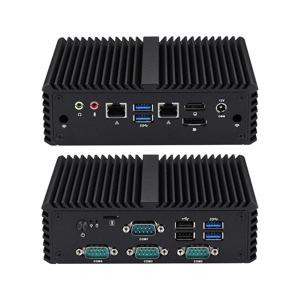 Qotom Mini PC Q30900P-S08 Pentium Core i3 i5 i7 with 4 COM Port AES-NI Fanless Computer
