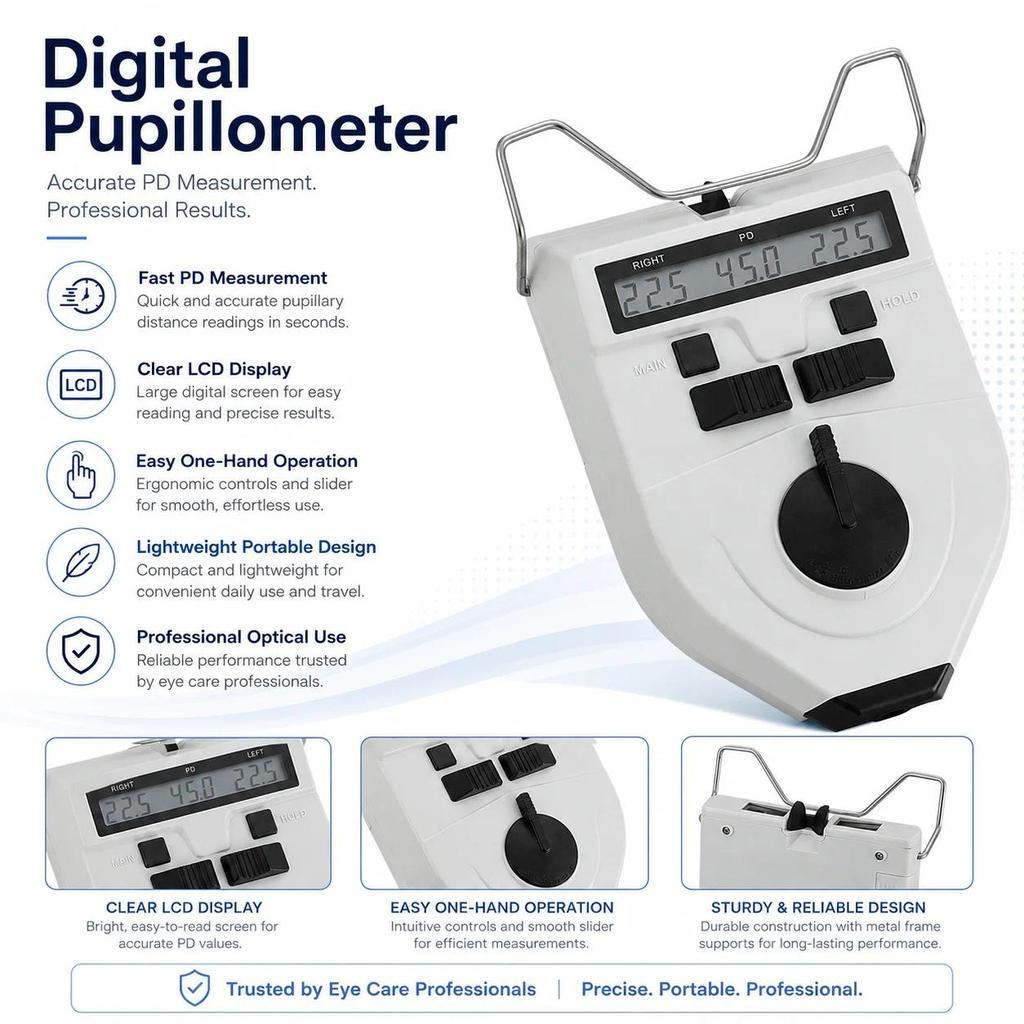 Digital Pd Meters Optical Pd Meter LCD Optical Digital Pupilometer PD Pupil Meter Optometry Equipmen