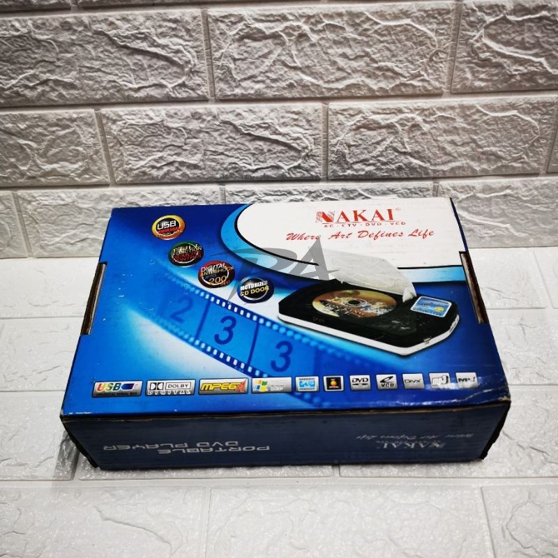 III NAKAI PORTABLE MINI DVD PLAYER USD MP3 MP4 MPEG4 CD VCD DIVX BARANG BARU STOK LAMA BUKAN BEKAS M