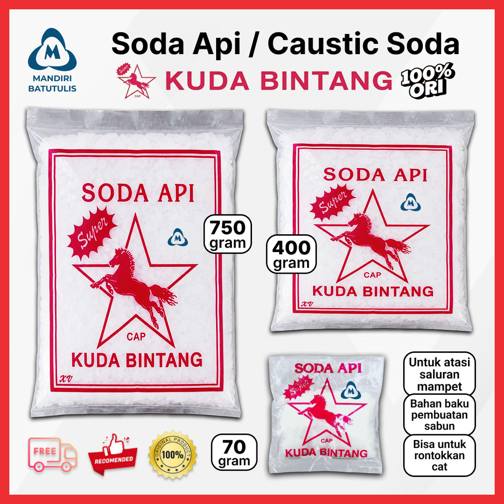 Soda Api Kuda Bintang Kecil 70 gram  - Penghilang kerak / karat - pembersih WC