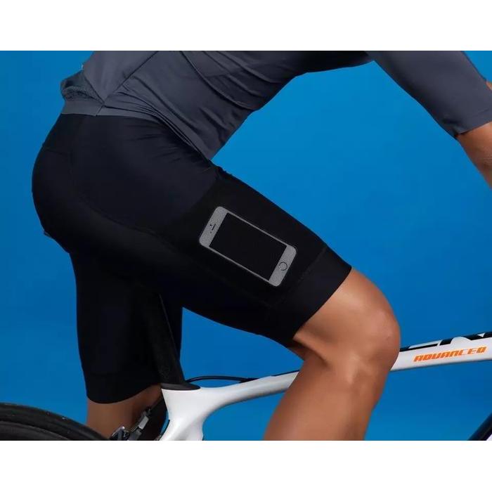 Spexcel Bib short, italy pad, side pocket, bukan rapha santic PNS - Hitam, S