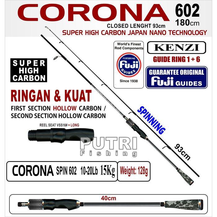 JORAN KENZI CORONA 602 SPINNING CASTING Fuji Guides 6-15Lbs 8-17 Lbs 10-20Lbs - 6-15 Lbs
