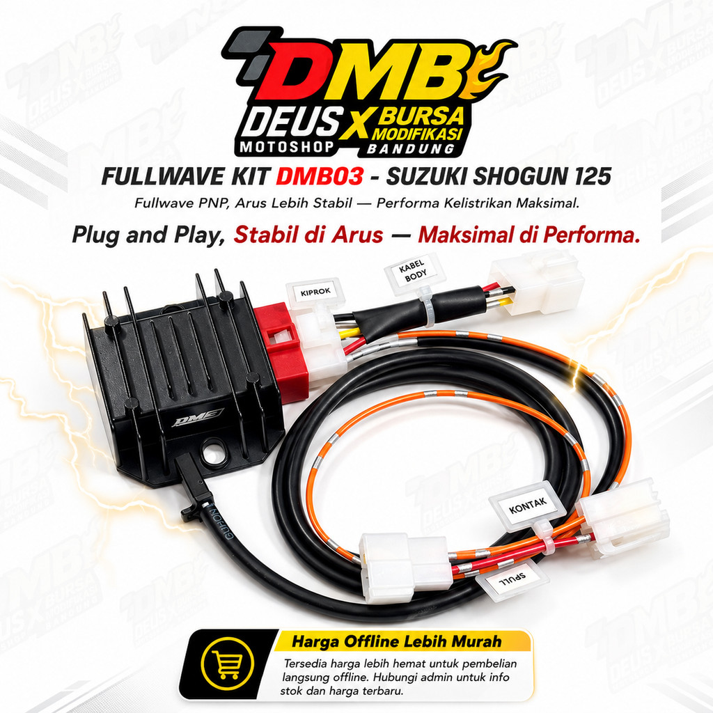 Kabel Full Wave DMB Suzuki Shogun 125 PNP Kiprok NMAX DMB02 DMB03 YGP