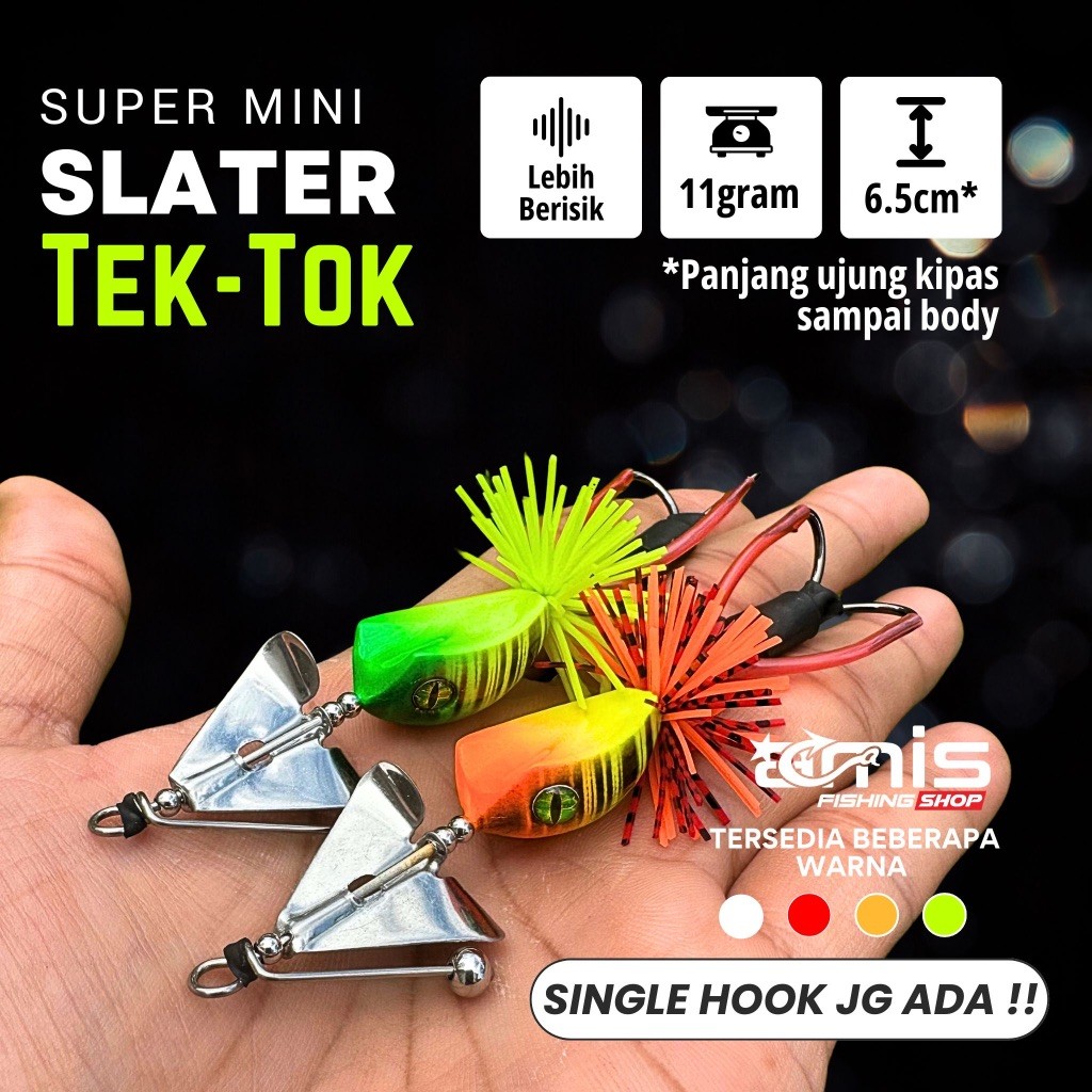 TERLARIS Super Mini Slater Tek Tok Buzz Slash Bait Umpan Casting Gabus Toman Lure