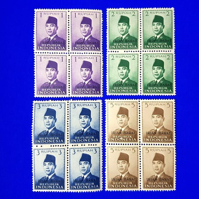 Prangko/Perangko INDONESIA. Presiden SOEKARNO c.t. IRIAN BARAT. Blok-4