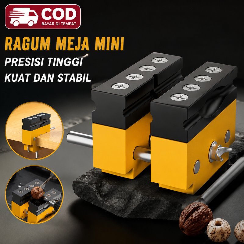 [BISA COD] Ragum Meja Mini Klem Catok Vise Clamp Aluminium Alloy Alat Penjepit Kerajinan Tangan Kayu