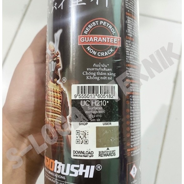 Epoxy UCH210 Surfacer SAMURAI Paint Cat Semprot Pylox Aerosol UCH 210
