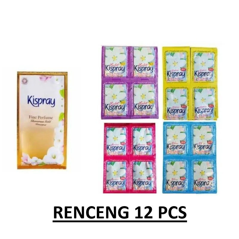 PEWANGI BAJU KISPRAY RENCENG 12 PCS AMORIS BLUIS SEGERIS VIOLET SAPHIRE GOLD