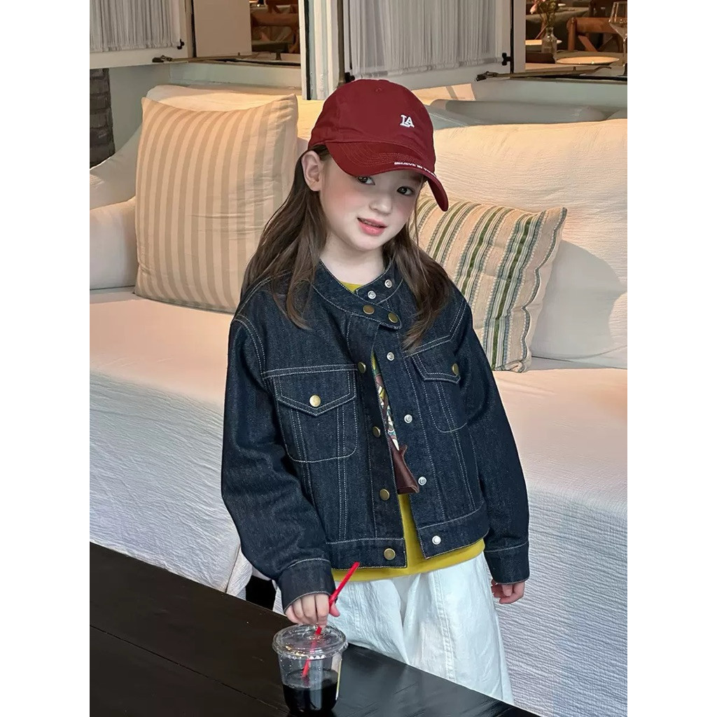Denim Button Jacket/ Jacket Denim Anak Perempuan/ Atasan Anak Perempuan/ Outer Anak Perempuan/ Baju 