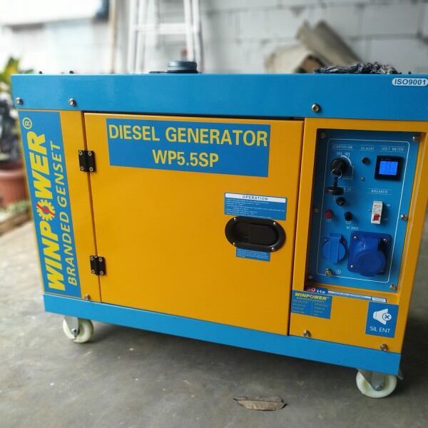 Diesel Genset / Generator Winpower 5000 Watt, Silent,Electric (WP7500)