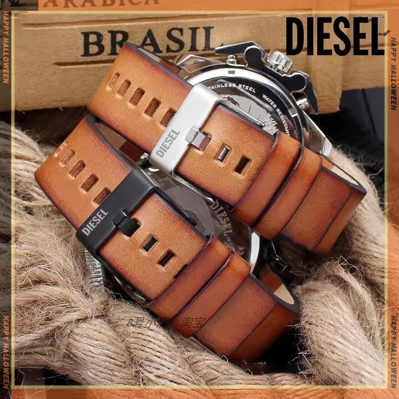 Tali Jam Kulit Retro 26mm Cocok Diesel DZT2002 DZ7314 DZ7406 DZ4471 DZ7332 DZ4476 Aksesoris Penggant