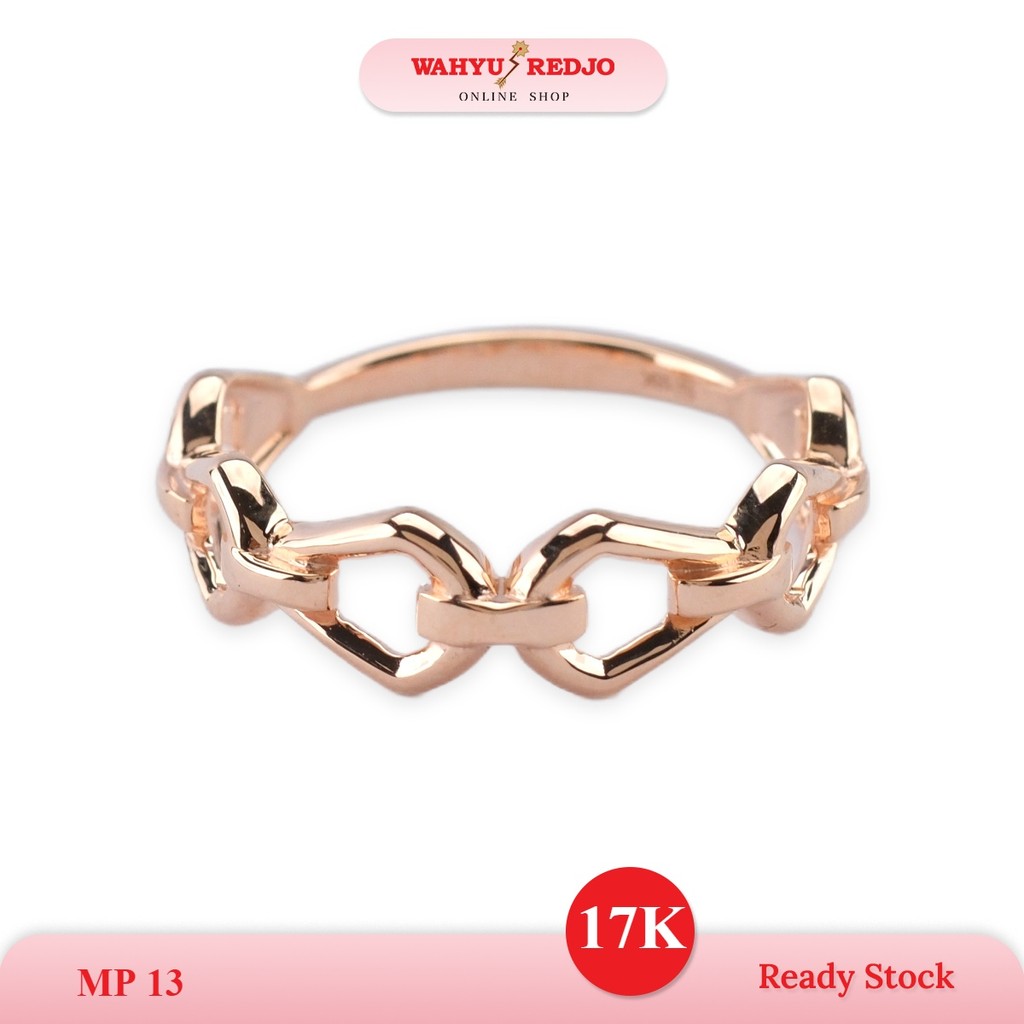 Cincin Emas 17K Wahyu Redjo Motif Oval Pameran