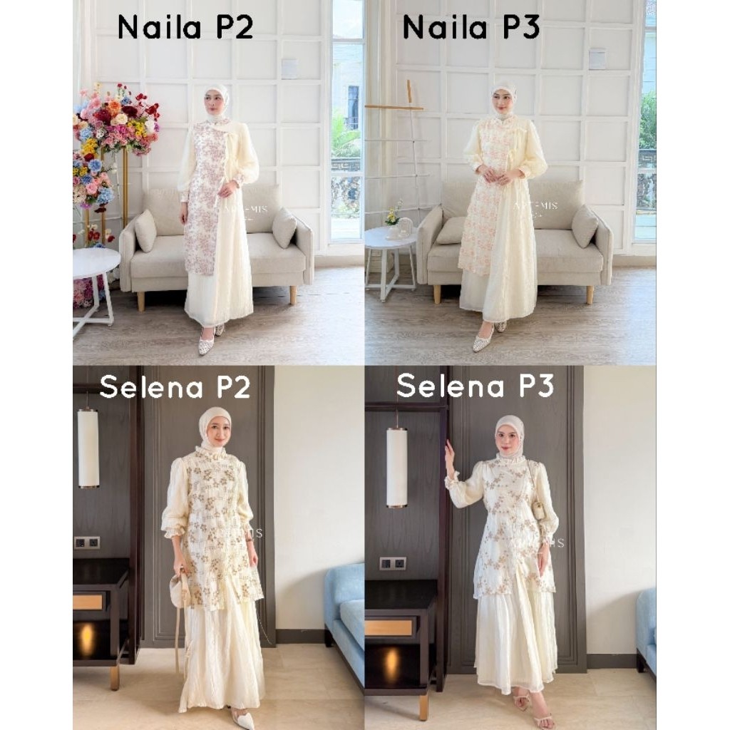 ARTEMIS FASHION - NAILA P2 P3  / SELENAA P2  P3 GAMIS DRESS    BERKUALITAS