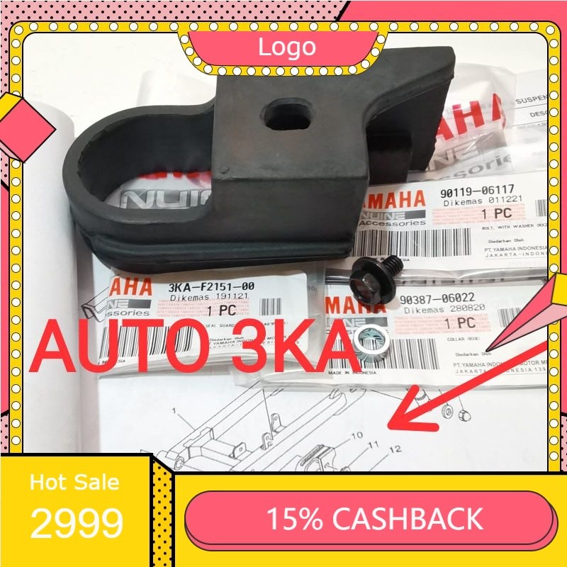 BAUT BOSH KARET ARM TAHANAN RANTAI RXKING ORIGINAL 3KA-F2151-00 90119-06117 90387-06022