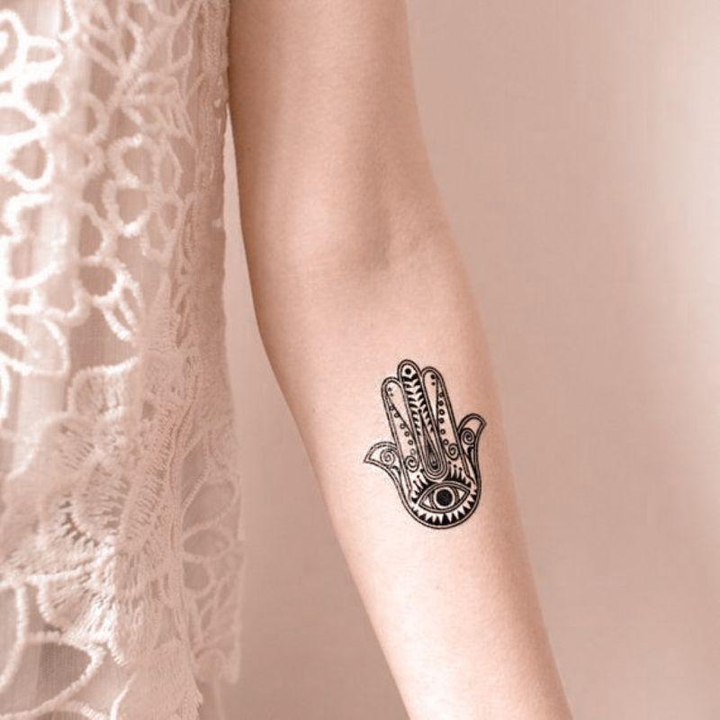 Tato Basic Tahan 5-7 Hari Tato Temporer Iluminati Tato segitiga Tato mata Tato satanic Stiker Tato M