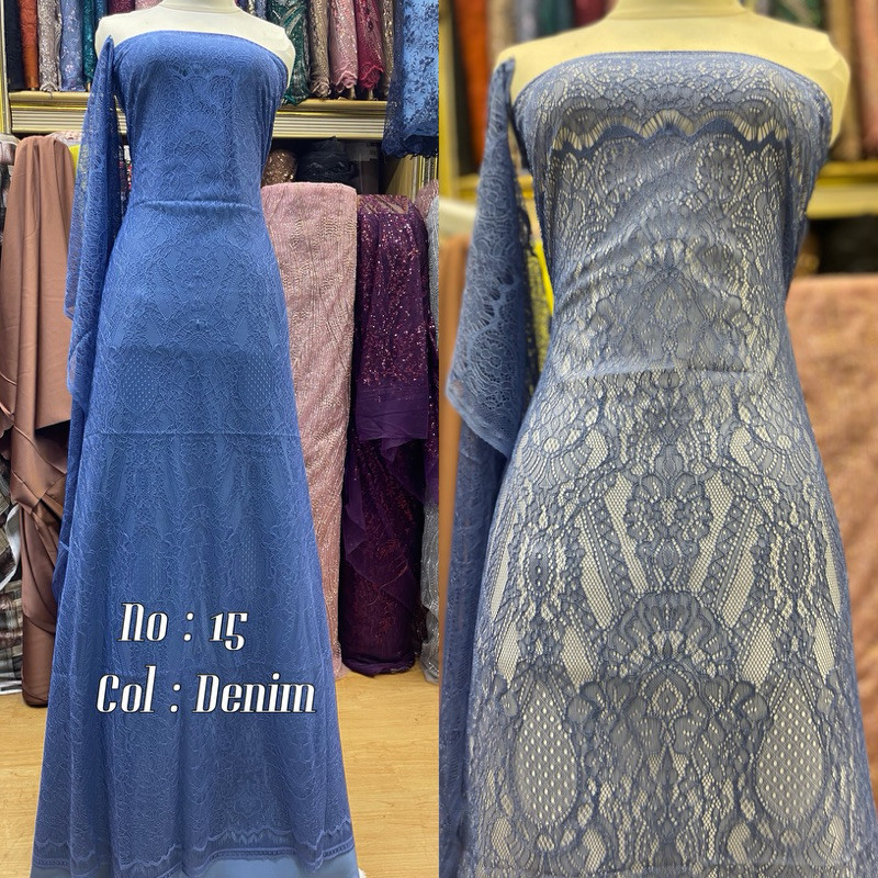 AANTOI SELLER kain brukat chantily semi perancis kualitas terbaik premium grade A+ per panel panjang