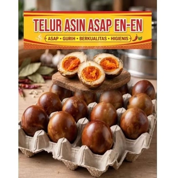 EN-EN Telur Asin Asap Original Bisa Mix Rebus Masir Isi 10 Pcs Halalan Thoyiban