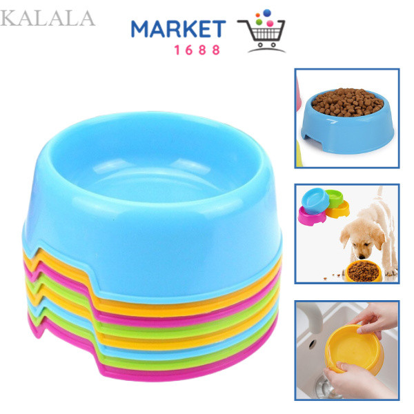 Market1688 Tempat Makan Kucing Mangkok Minum Hewan Doggy Lucu Mangkok Makan Hewan Single Pet Food Bo