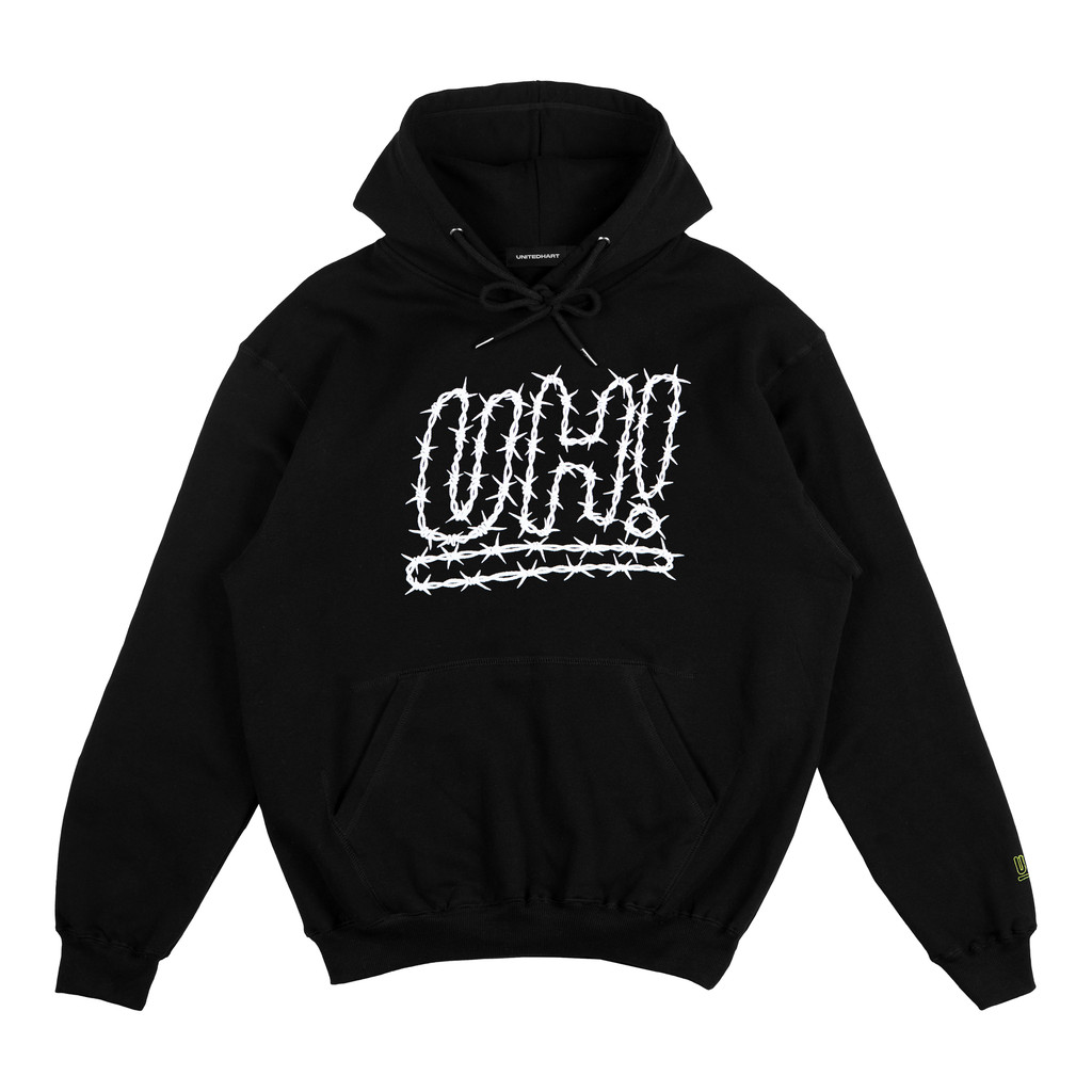 UH Hoodie Heavyweight Cotton - BARBED BLACK