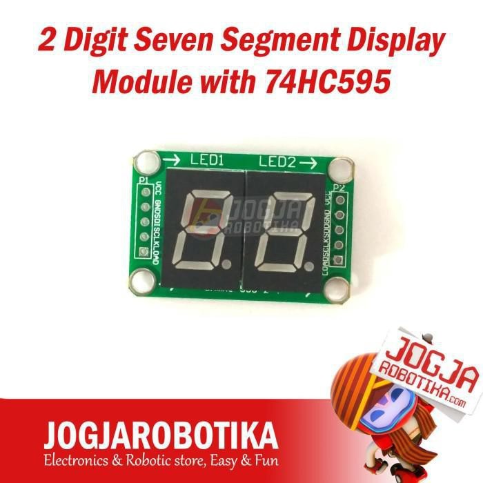 2 Digit Seven Segment Display Module with 74HC595 - Merah