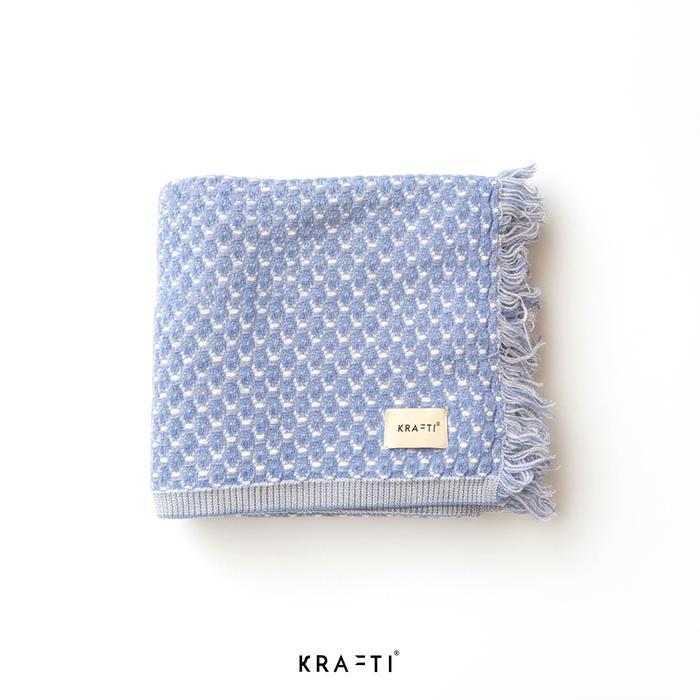 Krafti - JOURY Knitted Blanket / Selimut Rajut Katun / Selimut Rajut / Selimut Dewasa/ Selimut Premi