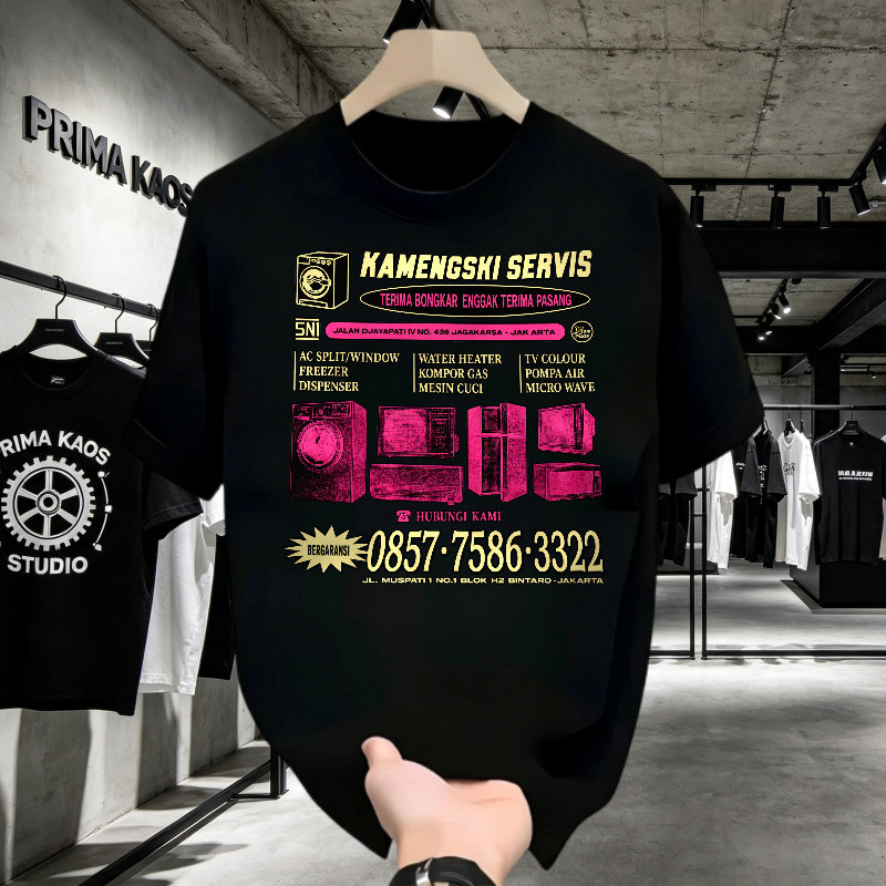 Kaos Distro Pria Desain Teknisi Elektronik Vintage, T-Shirt Casual Unisex Lengan Pendek Gaya America