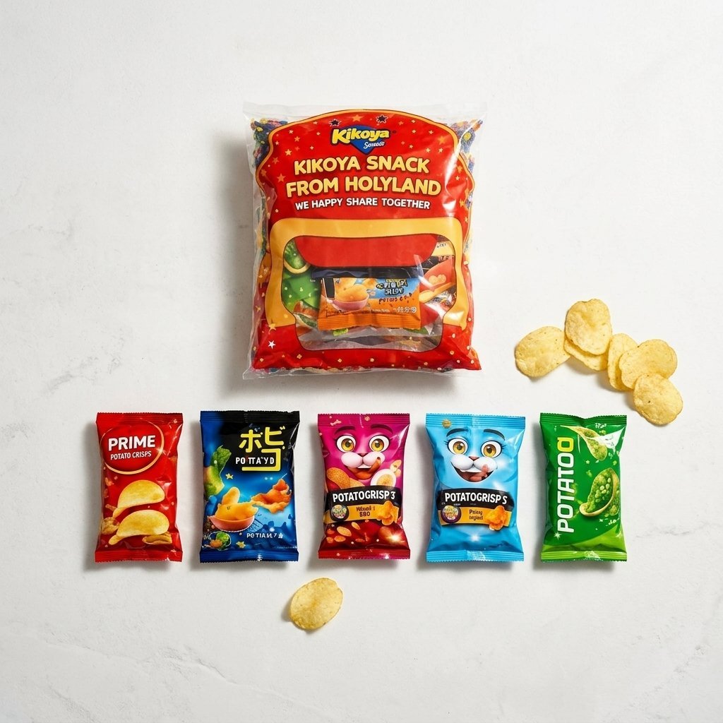 KIKOYA Partypack Potato snack isi 6pcs snack ulang tahun Holyland Hampers Lebaran Hadiah gift