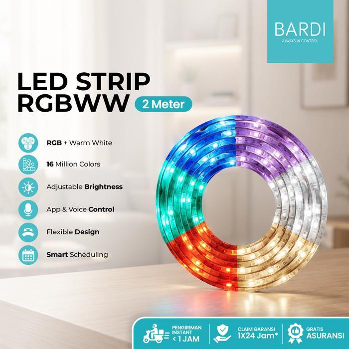 BARDI Lampu LED Strip RGBWW Wifi 2m Smart LED Strip