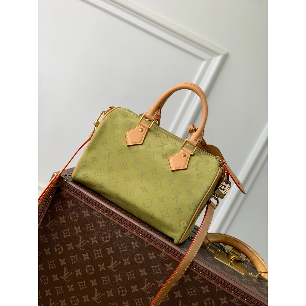 [ Pre-Order ] LV M24443 Green Velvet Pillow Bag with Small Pouch, Women's Handbag & Crossbody Bag
