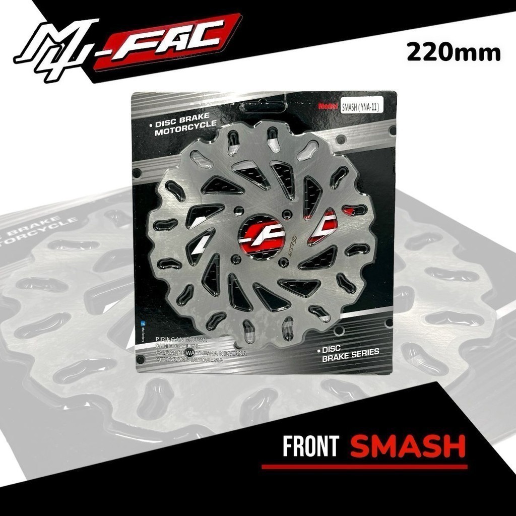 MUFAC Cakram Disc Brake Depan Suzuki Smash Ukuran 220MM Model Gerigi Polos