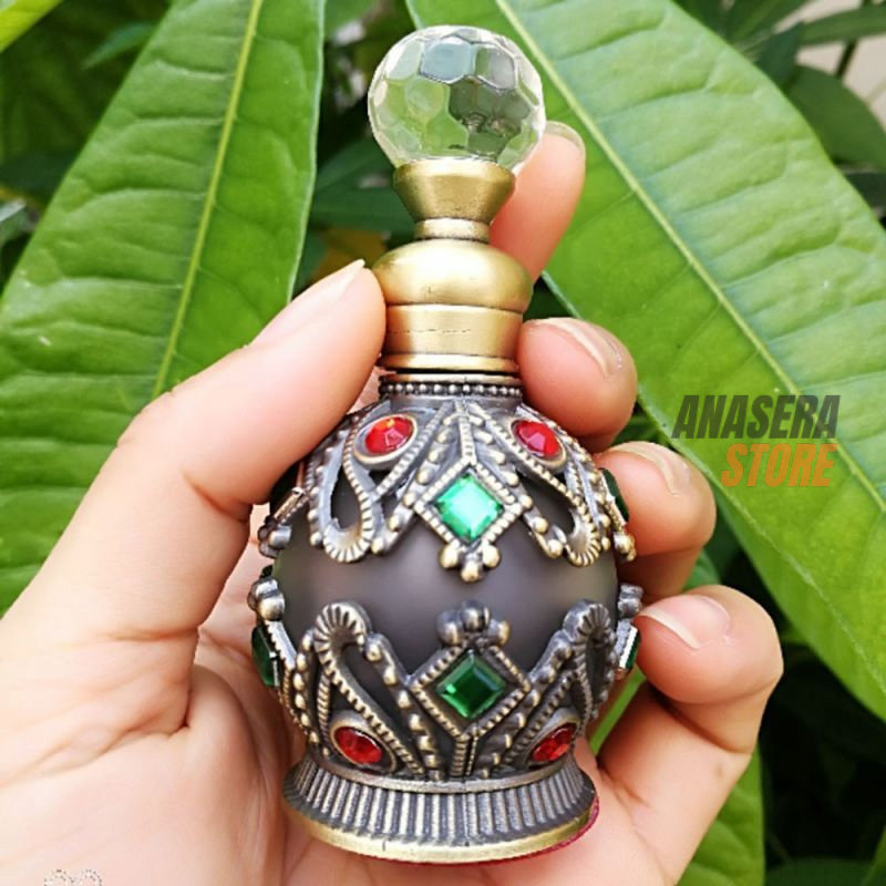 15ml Botol Parfum Arab Bahan Metal Botol Parfum Kosong Arab Botol Parfum Arabian Isi Ulang Untuk